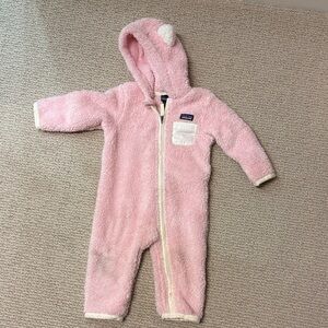 Patagonia Pink Fleece Kids Footie
